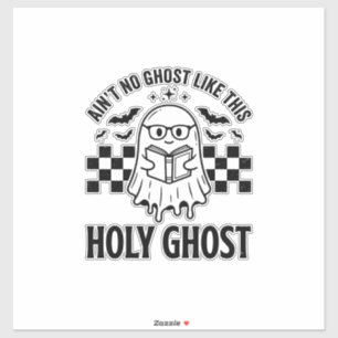 Halloween Ghost Holy Ghost Funny Vintage Checkerbo
