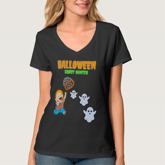 Halloween Ghost Hunter T-Shirt (Front)