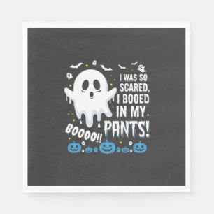 Halloween Ghost I Booed My Pants Design Napkin