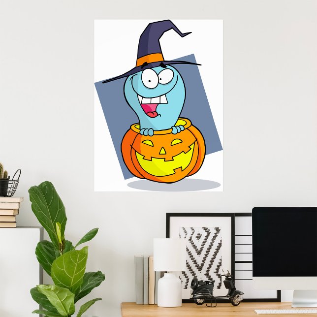 Halloween Ghost in Pumpkin Spooky Witch  Poster (Creator Uploaded)