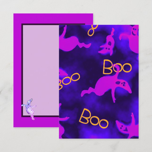Halloween Ghost Invitation (Front/Back)