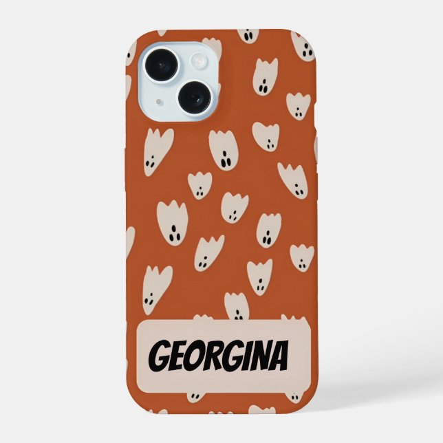 Halloween Ghost iPhone Case  Personalised  (Back)