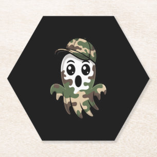 Halloween Ghost Kids Paper Coaster
