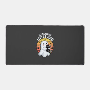Halloween Ghost Little Boo Cat Desk Mat