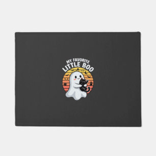 Halloween Ghost Little Boo Cat Doormat