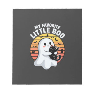 Halloween Ghost Little Boo Cat Notepad