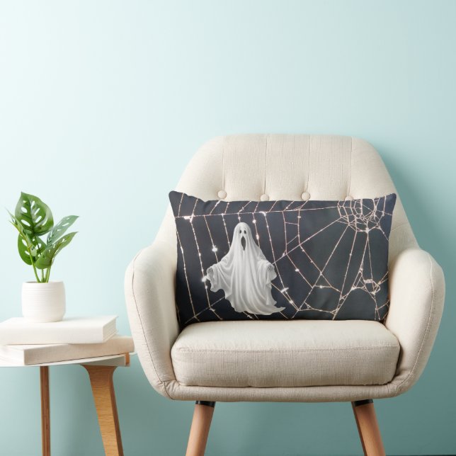 Halloween Ghost Lumbar Cushion (Chair)