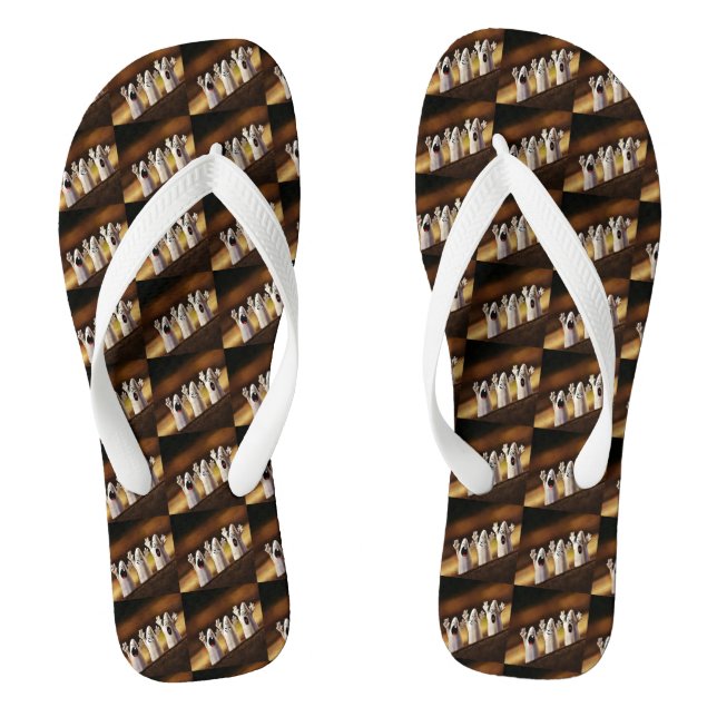 Halloween Ghost Mood Design Jandals (Footbed)
