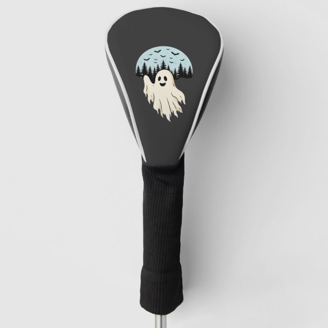 Halloween Ghost Moon Forest Design_1 Golf Head Cover (Front)