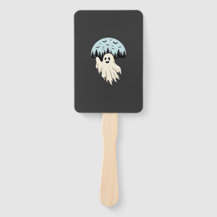 Halloween Ghost Moon Forest Design_1 Hand Fan