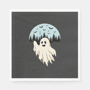 Halloween Ghost Moon Forest Design_1 Napkin