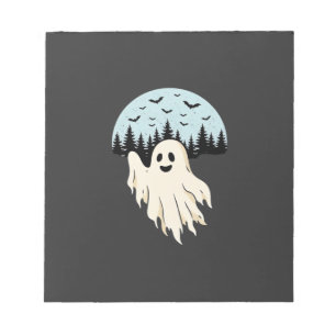 Halloween Ghost Moon Forest Design_1 Notepad