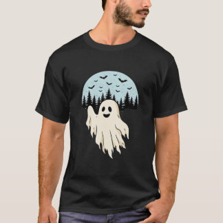 Halloween Ghost Moon Forest Design_1 T-Shirt