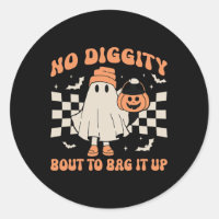 Halloween Ghost No Diggity Bout to Bag it Up Toddl