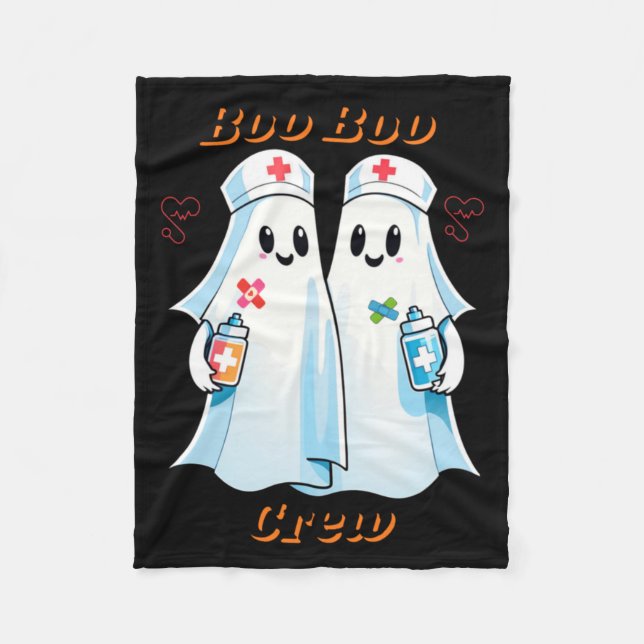 Halloween Ghost Nurses   Fleece Blanket (Front)