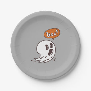 Halloween Ghost Paper Plates