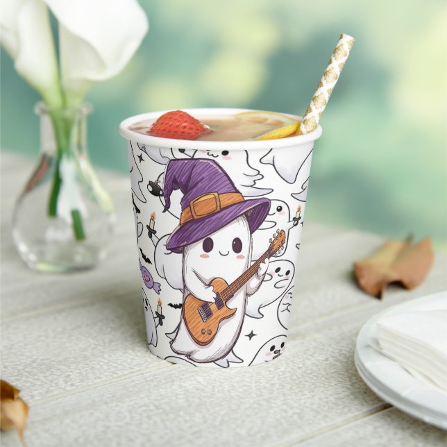 Halloween Ghost Party Fun Spooky Paper Cups (Insitu)