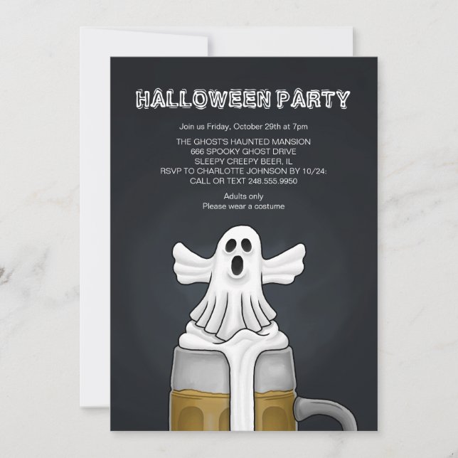 Halloween Ghost Party Invitation (Front)