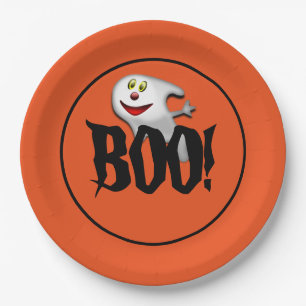 Halloween Ghost Party Paper Plates