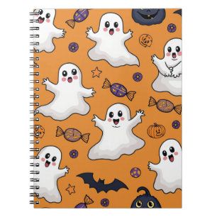 Halloween ghost pattern Notebook