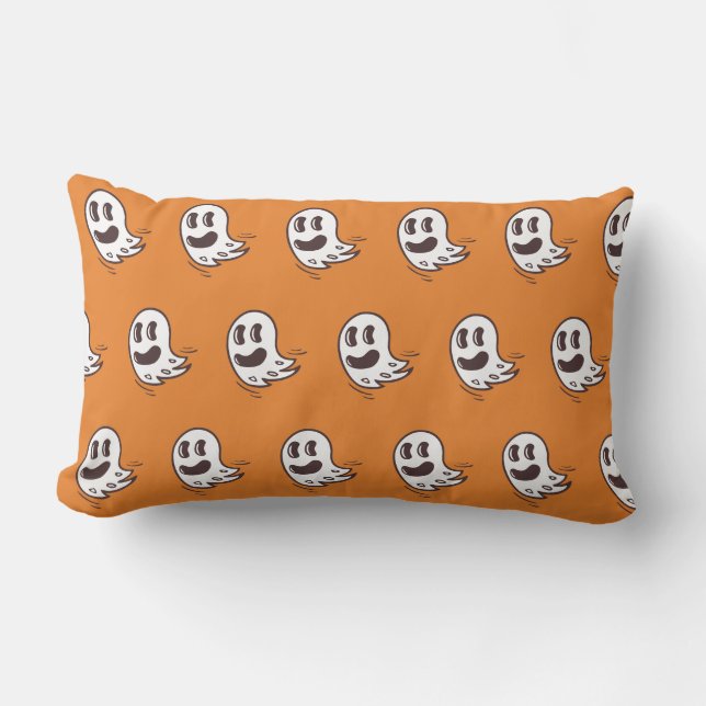 Halloween Ghost Pattern Pillow (Front)