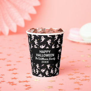 Halloween Ghost Personalised Paper Cups