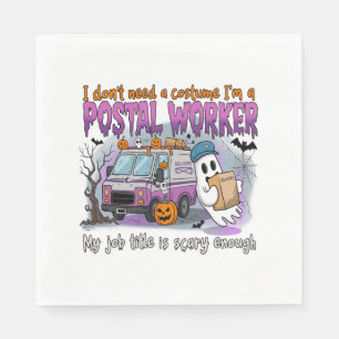 Halloween Ghost,Postal Worker Napkin