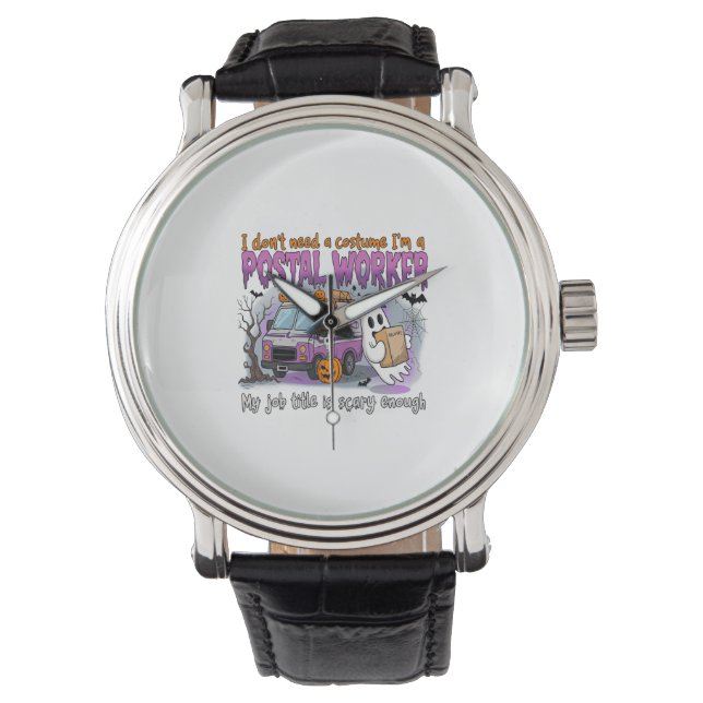 Halloween Ghost,Postal Worker Watch (Front)