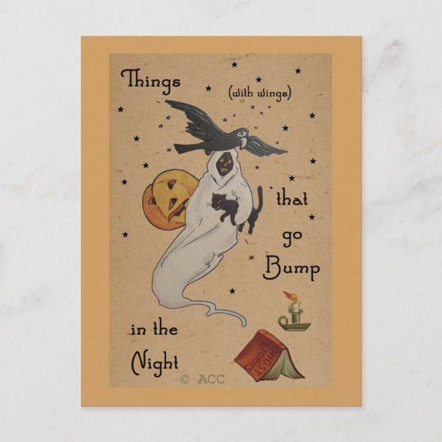 Halloween Ghost Postcard (Front)