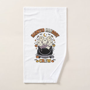 Halloween Ghost Pumpkin Crew Hand Towel