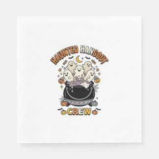 Halloween Ghost Pumpkin Crew Napkin