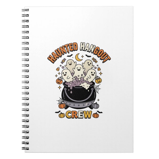 Halloween Ghost Pumpkin Crew Notebook (Front)