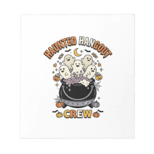 Halloween Ghost Pumpkin Crew Notepad