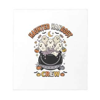 Halloween Ghost Pumpkin Crew Notepad