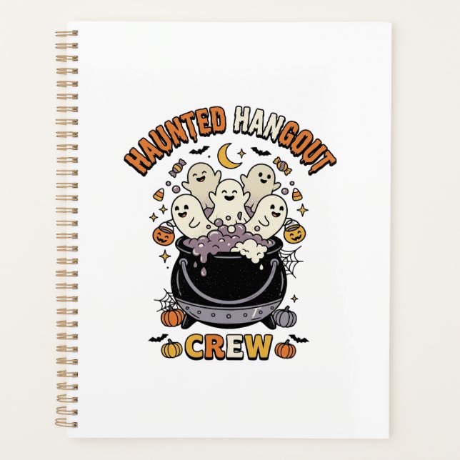 Halloween Ghost Pumpkin Crew Planner (Front)