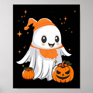 Halloween Ghost Pumpkin For Women Men Kids Boys Gi Poster