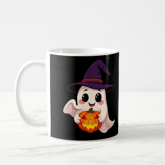 Halloween Ghost Pumpkin Mug (Left)