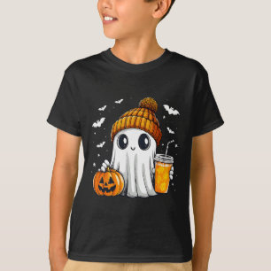 Halloween Ghost Pumpkin Spice Latte Autumn Fall Co T-Shirt