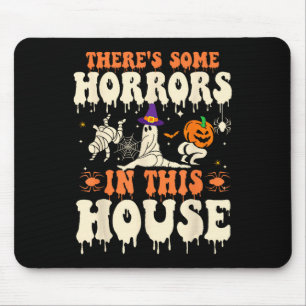 Halloween Ghost Pumpkin There's Some Horrors In Th Mouse Pad