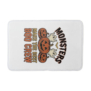 Halloween Ghost Pumpkin Vintage Engraving Funny Te Bath Mat