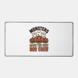 Halloween Ghost Pumpkin Vintage Engraving Funny Te Desk Mat