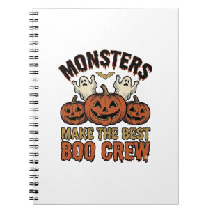 Halloween Ghost Pumpkin Vintage Engraving Funny Te Notebook