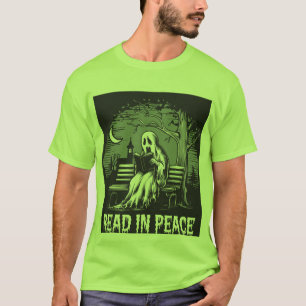 Halloween Ghost Reading design for Book Lovers T-Shirt