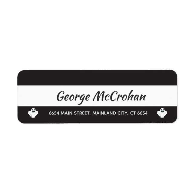 Halloween Ghost Return Address (Front)