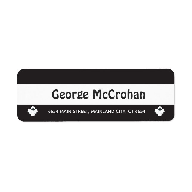 Halloween Ghost Return Address (Front)