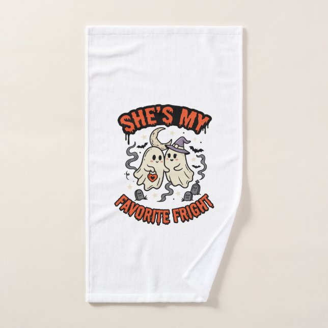 Halloween Ghost Romance Humour Hand Towel (Hand Towel)