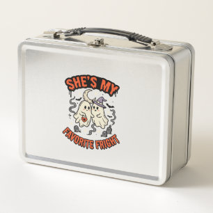 Halloween Ghost Romance Humour Metal Lunch Box