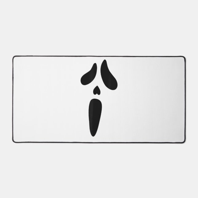 Halloween Ghost Scary Face Holiday Desk Mat (Front)