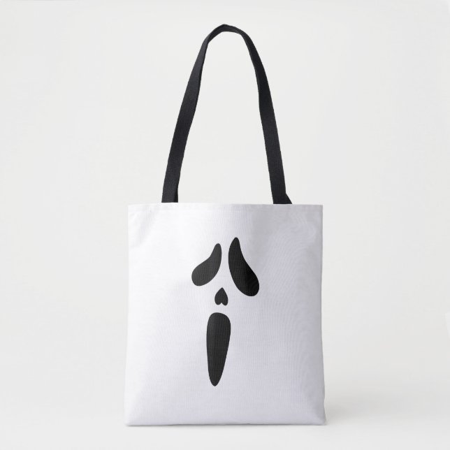 Halloween Ghost Scary Face Holiday Tote Bag (Front)