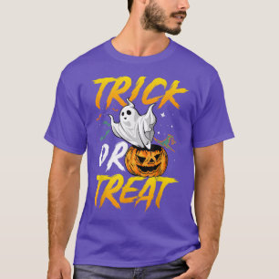 Halloween Ghost Scary Pumpkin Boys Girls Kids Cute T-Shirt